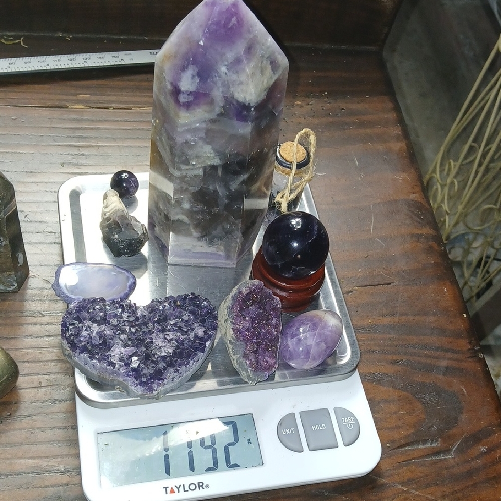 Amethyst Crystal Decor Set